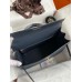 Hermes Kelly Sellier 32 Handmade Bag In Blue Indigo Epsom Calfskin Hermes Kelly Sellier 32 Handmade Bag In Blue Indigo Epsom Calfskin