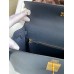 Hermes Kelly Sellier 32 Handmade Bag In Blue Indigo Epsom Calfskin Hermes Kelly Sellier 32 Handmade Bag In Blue Indigo Epsom Calfskin