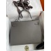Hermes Kelly Sellier 32 Handmade Bag In Etain Epsom Calfskin Hermes Kelly Sellier 32 Handmade Bag In Etain Epsom Calfskin