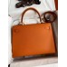 Hermes Kelly Sellier 32 Handmade Bag In Orange Epsom Calfskin Hermes Kelly Sellier 32 Handmade Bag In Orange Epsom Calfskin