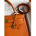 Hermes Kelly Sellier 32 Handmade Bag In Orange Epsom Calfskin Hermes Kelly Sellier 32 Handmade Bag In Orange Epsom Calfskin