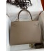 Hermes Kelly Sellier 32 Handmade Bag In Taupe Epsom Calfskin Hermes Kelly Sellier 32 Handmade Bag In Taupe Epsom Calfskin