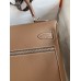Hermes Kelly Lakis 32 Handmade Bag In Taupe Swift Calfskin