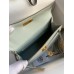 Hermes Kelly Mini II Sellier Handmade Bag In Blue Glacier Matte Alligator Leather Hermes Kelly Mini II Sellier Handmade Bag In Blue Glacier Matte Alligator Leather