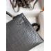 Hermes Kelly Mini II Sellier Handmade Bag In Graphite Matte Alligator Leather Hermes Kelly Mini II Sellier Handmade Bag In Graphite Matte Alligator Leather