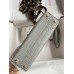 Hermes Kelly Mini II Sellier Handmade Bag In Pearl Grey Matte Alligator Leather