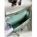 Hermes Kelly Mini II Sellier Handmade Bag In Vert Deau Matte Alligator Leather