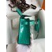 Hermes Kelly Mini II Sellier Handmade Bag In Vert Jude Shiny Alligator Leather