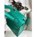 Hermes Kelly Mini II Sellier Handmade Bag In Vert Jude Shiny Alligator Leather