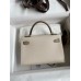 Hermes Kelly Mini II Sellier Bicolor Handmade Bag in Craie and Trench Epsom Calfskin Hermes Kelly Mini II Sellier Bicolor Handmade Bag in Craie and Trench Epsom Calfskin
