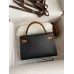 Hermes Kelly Mini II Sellier Bicolor Handmade Bag in Black and Gold Epsom Calfskin Hermes Kelly Mini II Sellier Bicolor Handmade Bag in Black and Gold Epsom Calfskin