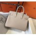 Hermes Birkin 25cm Bag In Beige Clemence Leather GHW Hermes Birkin 25cm Bag In Beige Clemence Leather GHW