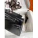 Hermes Kelly Mini II Sellier Handmade Bag In Black Box Calfskin Hermes Kelly Mini II Sellier Handmade Bag In Black Box Calfskin