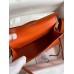 Hermes Kelly Mini II Sellier Handmade Bag In Orange Chevre Mysore Leather Hermes Kelly Mini II Sellier Handmade Bag In Orange Chevre Mysore Leather