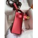 Hermes Kelly Mini II Sellier Handmade Bag In Rose Lipstick Chevre Mysore Leather Hermes Kelly Mini II Sellier Handmade Bag In Rose Lipstick Chevre Mysore Leather