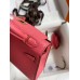 Hermes Kelly Mini II Sellier Handmade Bag In Rose Lipstick Chevre Mysore Leather Hermes Kelly Mini II Sellier Handmade Bag In Rose Lipstick Chevre Mysore Leather