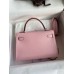 Hermes Kelly Mini II Sellier Handmade Bag In Rose Sakura Chevre Mysore Leather Hermes Kelly Mini II Sellier Handmade Bag In Rose Sakura Chevre Mysore Leather