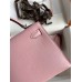 Hermes Kelly Mini II Sellier Handmade Bag In Rose Sakura Chevre Mysore Leather Hermes Kelly Mini II Sellier Handmade Bag In Rose Sakura Chevre Mysore Leather