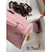 Hermes Kelly Mini II Sellier Handmade Bag In Rose Sakura Chevre Mysore Leather Hermes Kelly Mini II Sellier Handmade Bag In Rose Sakura Chevre Mysore Leather
