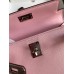Hermes Kelly Mini II Sellier Handmade Bag In Rose Sakura Chevre Mysore Leather Hermes Kelly Mini II Sellier Handmade Bag In Rose Sakura Chevre Mysore Leather