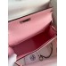 Hermes Kelly Mini II Sellier Handmade Bag In Rose Sakura Chevre Mysore Leather Hermes Kelly Mini II Sellier Handmade Bag In Rose Sakura Chevre Mysore Leather