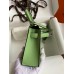 Hermes Kelly Mini II Sellier Handmade Bag In Vert Criquet Chevre Mysore Leather Hermes Kelly Mini II Sellier Handmade Bag In Vert Criquet Chevre Mysore Leather