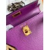 Hermes Kelly Mini II Sellier Handmade Bag In Anemone Epsom Calfskin Hermes Kelly Mini II Sellier Handmade Bag In Anemone Epsom Calfskin