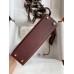 Hermes Kelly Mini II Sellier Handmade Bag In Bordeaux Epsom Calfskin Hermes Kelly Mini II Sellier Handmade Bag In Bordeaux Epsom Calfskin