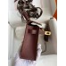 Hermes Kelly Mini II Sellier Handmade Bag In Bordeaux Epsom Calfskin Hermes Kelly Mini II Sellier Handmade Bag In Bordeaux Epsom Calfskin