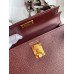 Hermes Kelly Mini II Sellier Handmade Bag In Bordeaux Epsom Calfskin Hermes Kelly Mini II Sellier Handmade Bag In Bordeaux Epsom Calfskin