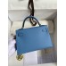 Hermes Kelly Mini II Sellier Handmade Bag In Blue Paradise Epsom Calfskin Hermes Kelly Mini II Sellier Handmade Bag In Blue Paradise Epsom Calfskin