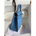 Hermes Kelly Mini II Sellier Handmade Bag In Blue Paradise Epsom Calfskin Hermes Kelly Mini II Sellier Handmade Bag In Blue Paradise Epsom Calfskin
