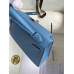 Hermes Kelly Mini II Sellier Handmade Bag In Blue Paradise Epsom Calfskin Hermes Kelly Mini II Sellier Handmade Bag In Blue Paradise Epsom Calfskin