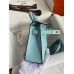 Hermes Kelly Mini II Sellier Handmade Bag In Blue Zephyr Epsom Calfskin Hermes Kelly Mini II Sellier Handmade Bag In Blue Zephyr Epsom Calfskin
