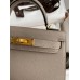 Hermes Kelly Mini II Sellier Handmade Bag In Gris Asphalt Epsom Calfskin Hermes Kelly Mini II Sellier Handmade Bag In Gris Asphalt Epsom Calfskin