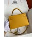 Hermes Kelly Mini II Sellier Handmade Bag In Jaune Ambre Epsom Calfskin Hermes Kelly Mini II Sellier Handmade Bag In Jaune Ambre Epsom Calfskin