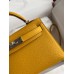 Hermes Kelly Mini II Sellier Handmade Bag In Jaune Ambre Epsom Calfskin Hermes Kelly Mini II Sellier Handmade Bag In Jaune Ambre Epsom Calfskin