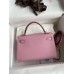 Hermes Kelly Mini II Sellier Handmade Bag In Mauve Sylvestre Epsom Calfskin Hermes Kelly Mini II Sellier Handmade Bag In Mauve Sylvestre Epsom Calfskin