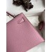 Hermes Kelly Mini II Sellier Handmade Bag In Mauve Sylvestre Epsom Calfskin Hermes Kelly Mini II Sellier Handmade Bag In Mauve Sylvestre Epsom Calfskin