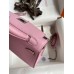 Hermes Kelly Mini II Sellier Handmade Bag In Mauve Sylvestre Epsom Calfskin Hermes Kelly Mini II Sellier Handmade Bag In Mauve Sylvestre Epsom Calfskin