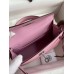 Hermes Kelly Mini II Sellier Handmade Bag In Mauve Sylvestre Epsom Calfskin Hermes Kelly Mini II Sellier Handmade Bag In Mauve Sylvestre Epsom Calfskin