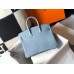 Hermes Birkin 25cm Bag In Blue Lin Clemence Leather GHW Hermes Birkin 25cm Bag In Blue Lin Clemence Leather GHW
