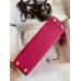 Hermes Kelly Mini II Sellier Handmade Bag In Rose Red Epsom Calfskin Hermes Kelly Mini II Sellier Handmade Bag In Rose Red Epsom Calfskin