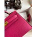 Hermes Kelly Mini II Sellier Handmade Bag In Rose Red Epsom Calfskin Hermes Kelly Mini II Sellier Handmade Bag In Rose Red Epsom Calfskin