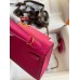 Hermes Kelly Mini II Sellier Handmade Bag In Rose Red Epsom Calfskin Hermes Kelly Mini II Sellier Handmade Bag In Rose Red Epsom Calfskin