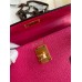 Hermes Kelly Mini II Sellier Handmade Bag In Rose Red Epsom Calfskin Hermes Kelly Mini II Sellier Handmade Bag In Rose Red Epsom Calfskin