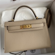 Hermes Kelly Mini II Sellier Handmade Bag In Trench Epsom Calfskin Hermes Kelly Mini II Sellier Handmade Bag In Trench Epsom Calfskin