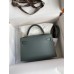 Hermes Kelly Mini II Sellier Handmade Bag In Vert Amande Epsom Calfskin Hermes Kelly Mini II Sellier Handmade Bag In Vert Amande Epsom Calfskin