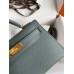 Hermes Kelly Mini II Sellier Handmade Bag In Vert Amande Epsom Calfskin Hermes Kelly Mini II Sellier Handmade Bag In Vert Amande Epsom Calfskin