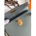 Hermes Kelly Mini II Sellier Handmade Bag In Vert Amande Epsom Calfskin Hermes Kelly Mini II Sellier Handmade Bag In Vert Amande Epsom Calfskin